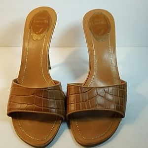 Rene Caovilla Stylish Brown Slip-ons Pumps Sz. 8.5